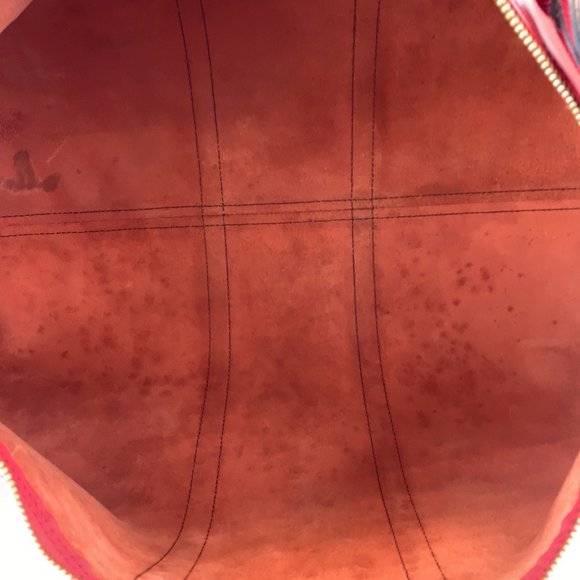 LOUIS VUITTON Epi Keepall 55 Red Gold Hardware Leather M42957 Travel Boston Bag - Picture 10 of 10